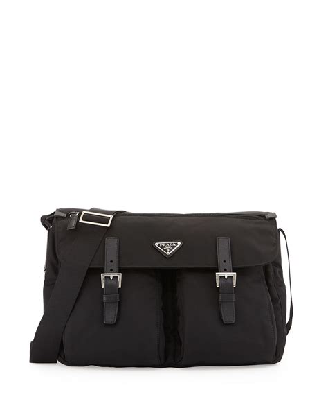 prada vela buckled messenger bag|PRADA Re.